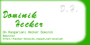 dominik hecker business card
